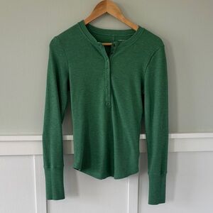 American Eagle Outfitters Forest Green Waffle Knit Top